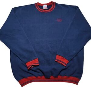 Vintage Wilson Crewneck Blue Sweatshirt Made In USA Heavyweight Men's 2XL 90's